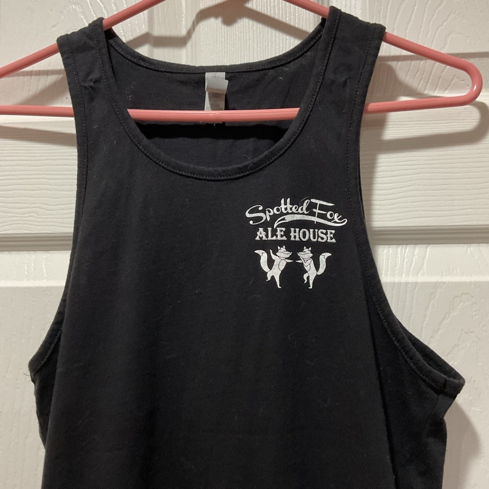 Spotted Fox Ale House Black Tank Top NWOT
